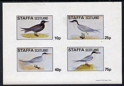 Staffa 1981 Sea Birds #01 imperf,set of 4 values (10p to 75p) unmounted mint