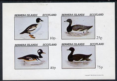 Bernera 1981 Ducks #1 imperf,set of 4 values (10p to 75p) unmounted mint