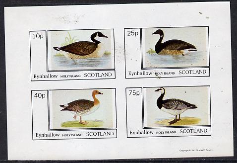 Eynhallow 1981 Ducks #1 imperf,set of 4 values (10p to 75p) unmounted mint