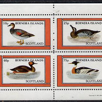Bernera 1981 Ducks #3 perf,set of 4 values (10p to 75p) unmounted mint