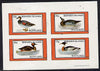 Bernera 1981 Ducks #3 imperf,set of 4 values (10p to 75p) unmounted mint