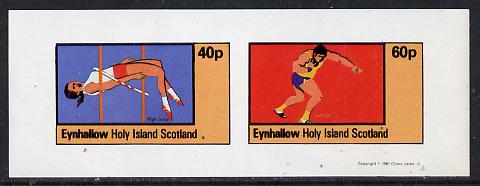Eynhallow 1981 Athletics (High Jump & Shot) imperf,set of 2 values (40p & 60p) unmounted mint