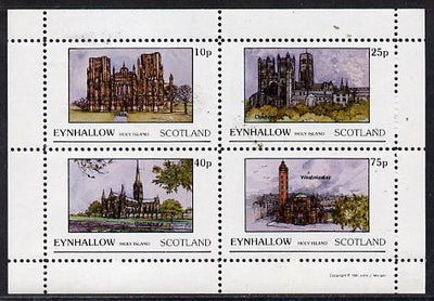 Eynhallow 1981 Cathedrals perf,set of 4 values (10p to 75p) unmounted mint