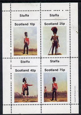 Staffa 1981 Military Uniforms perf,set of 4 values (10p to 75p) unmounted mint