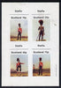 Staffa 1981 Military Uniforms imperf,set of 4 values (10p to 75p) unmounted mint