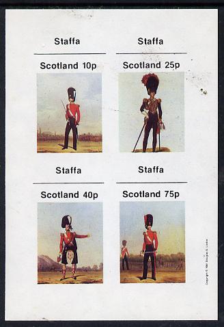 Staffa 1981 Military Uniforms imperf,set of 4 values (10p to 75p) unmounted mint