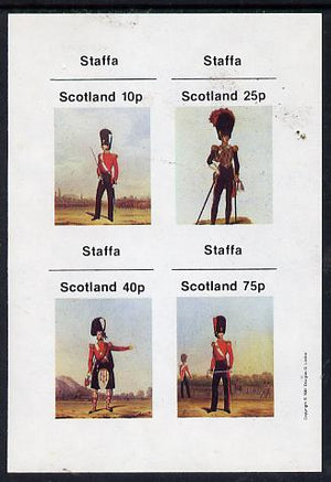 Staffa 1981 Military Uniforms imperf,set of 4 values (10p to 75p) unmounted mint