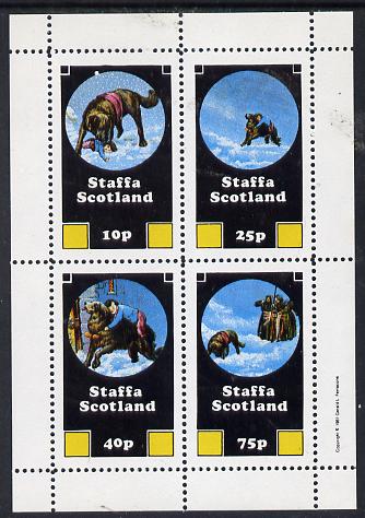 Staffa 1981 Rescue Dogs perf,set of 4 values (10p to 75p) unmounted mint