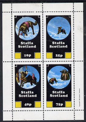 Staffa 1981 Rescue Dogs perf,set of 4 values (10p to 75p) unmounted mint