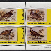 Bernera 1982 Game Birds #2 perf,set of 4 values (10p to 75p) unmounted mint