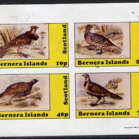 Bernera 1982 Game Birds #2 imperf,set of 4 values (10p to 75p) unmounted mint