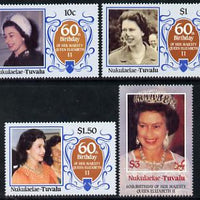 Tuvalu - Nukulaelae 1986 Queen Elizabeth 60th Birthday set of 4 unmounted mint