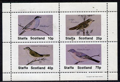 Staffa 1981 Birds #05 (Blackcap, Warbler, Whitethroat) perf,set of 4 values (10p to 75p) unmounted mint