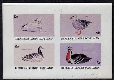 Bernera 1981 Geese imperf,set of 4 values (10p to 75p) unmounted mint