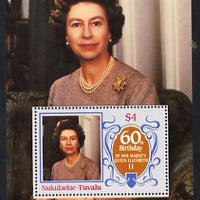 Tuvalu - Nukulaelae 1986 Queen Elizabeth 60th Birthday $4 m/sheet unmounted mint