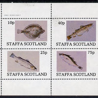 Staffa 1982 Fish #07 (Plaice, Cod, Haddock & Trout) perf,set of 4 values (10p to 75p) unmounted mint