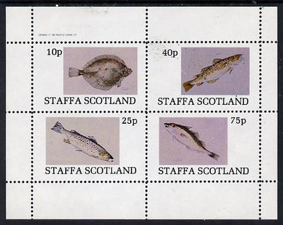 Staffa 1982 Fish #07 (Plaice, Cod, Haddock & Trout) perf,set of 4 values (10p to 75p) unmounted mint
