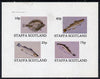 Staffa 1982 Fish #07 (Plaice, Cod, Haddock & Trout) imperf,set of 4 values (10p to 75p) unmounted mint