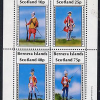 Bernera 1981 Early Military Uniforms perf,set of 4 values (10p to 75p) unmounted mint