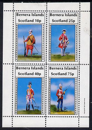 Bernera 1981 Early Military Uniforms perf,set of 4 values (10p to 75p) unmounted mint