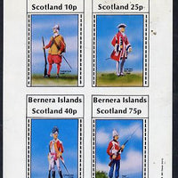 Bernera 1981 Early Military Uniforms imperf,set of 4 values (10p to 75p) unmounted mint