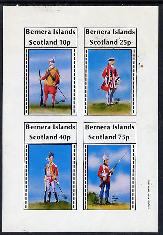 Bernera 1981 Early Military Uniforms imperf,set of 4 values (10p to 75p) unmounted mint