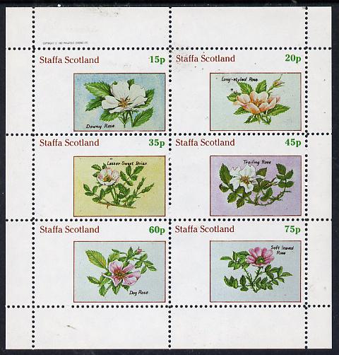 Staffa 1982 Roses #4 perf set of 6 values (15p to 75p) unmounted mint