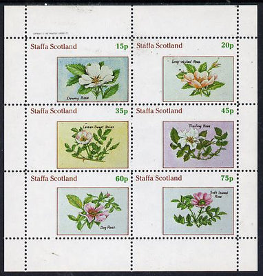 Staffa 1982 Roses #4 perf set of 6 values (15p to 75p) unmounted mint