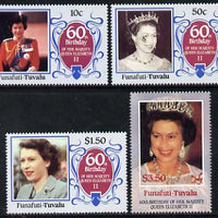 Tuvalu - Funafuti 1986 Queen Elizabeth 60th Birthday set of 4 unmounted mint