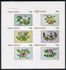 Staffa 1982 Roses #4 imperf set of 6 values (15p to 75p) unmounted mint
