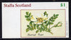 Staffa 1982 Roses #4 (Burnet Rose) imperf souvenir sheet (£1 value),unmounted mint