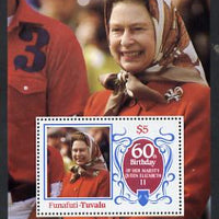 Tuvalu - Funafuti 1986 Queen Elizabeth 60th Birthday $5 m/sheet unmounted mint