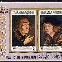 Aden - Qu'aiti 1967 Paintings by Cranach perf m/sheet unmounted mint (Mi BL 18A)