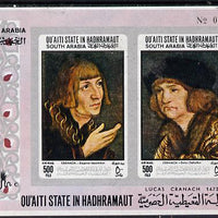 Aden - Qu'aiti 1967 Paintings by Cranach imperf m/sheet unmounted mint (Mi BL 18B)