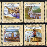 St Vincent - Grenadines 1988 Explorers set of 8 unmounted mint SG 564-71.