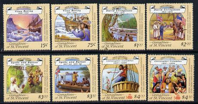 St Vincent - Grenadines 1988 Explorers set of 8 unmounted mint SG 564-71.