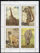 Karakalpakia Republic 1996 Animals #2 sheetlet containing 4 values unmounted mint