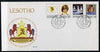 Lesotho 1982 Princess Di's 21st Birthday set of 4 on Official cover with first day commemorative cancel
