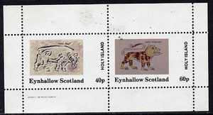 Eynhallow 1982 Medieval Art (Celtic Bull & Celtic Monster) perf set of 2 (40p & 60p) unmounted mint