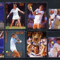 St Vincent - Bequia 1988 International Tennis Players set of 8 unmounted mint
