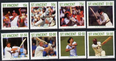 St Vincent 1988 Cricketers perf set of 8 unmounted mint SG 1144-51