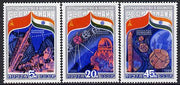 Russia 1984 Soviet-Indian Space Co-operation set of 3 unmounted mint, SG 5424-26, Mi 5371-73*