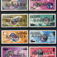 Fujeira 1969 Space Achievements perf set of 8 with Apollo 8 opt, Mi 341-48A unmounted mint