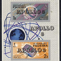 Fujeira 1968 Space Achievements imperf m/sheet with Apollo 8 opt, Mi BL 11B unmounted mint