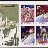 Fujeira 1969 Apollo Space Flights imperf m/sheet opt'd Apollo 10, Mi BL 15B unmounted mint