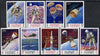 Fujeira 1969 Apollo Space Flights perf set of 9 with Moon Landing opt, Mi A399-407A unmounted mint
