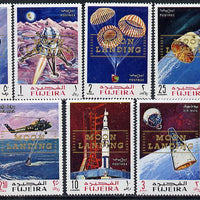 Fujeira 1969 Apollo Space Flights perf set of 9 with Moon Landing opt, Mi A399-407A unmounted mint