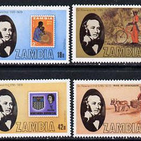 Zambia 1979 Rowland Hill set of 4 unmounted mint, SG 296-99*