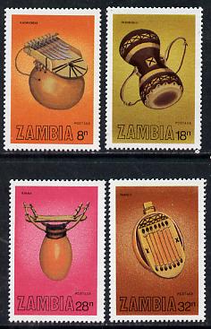 Zambia 1981 Musical Instruments set of 4 unmounted mint, SG 356-59*