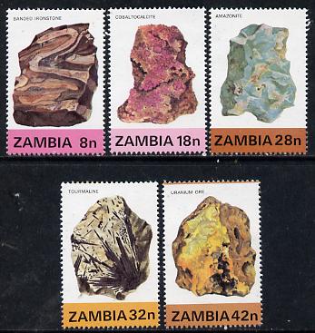 Zambia 1982 Minerals (1st Series) set of 5 unmounted mint, SG 360-64*